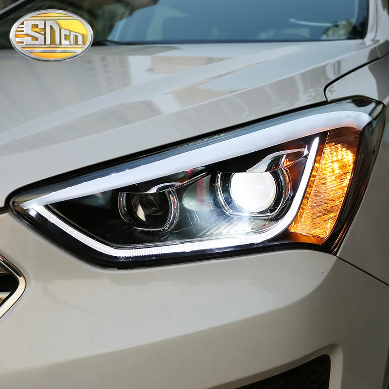 Автомобильный стильный светодиодный светильник для Hyundai Santa Fe IX45 2013 - 2015 DRL