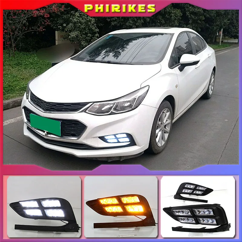 

Дневные ходовые огни, противотуманные фары для Chevrolet Cruze 2016 2017 2018, 2 шт., 12 В, дневной сигнал для Chevy