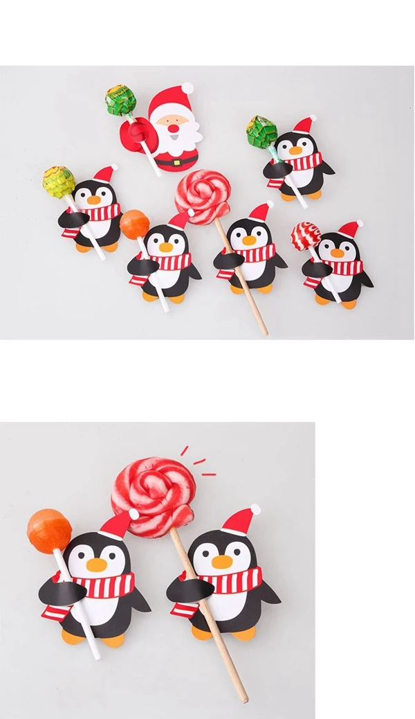 Рождественская бумага для леденцов конфет Мультяшные подарки украшение Детская