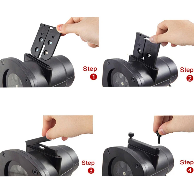 12 узор открытый водонепроницаемый светодиодный рождественский снежинка