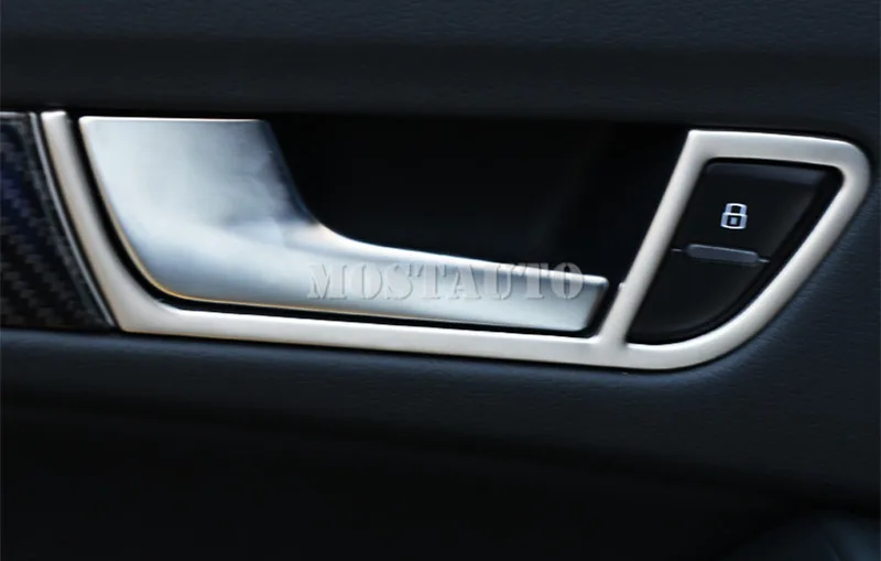 

For Audi A4 S4 Interior Car Door Handle Bowl Cover Trim 2008-2015 4pcs Car Accessories Interior Car Decor Car Trim