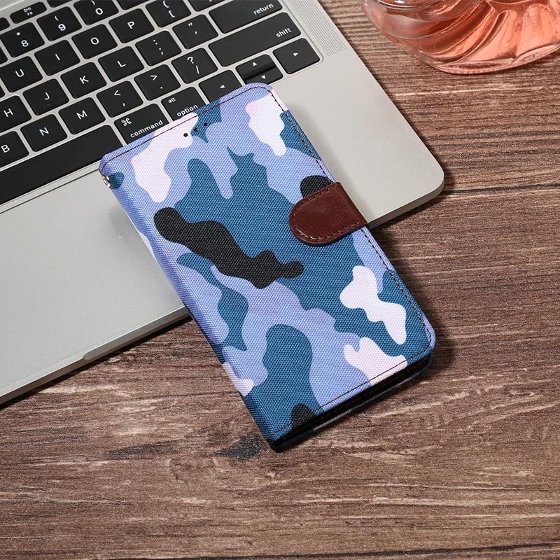 Камуфляжный флип-чехол для Samsung Note 9 10 S10 S9 S8 s7 J4 J6 Plus A6 A7 A8 2018 A30 A40 A50 A60 A70 A80 A90