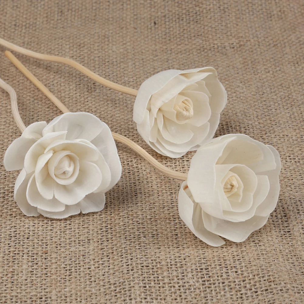 5pcs Daisy Flower Rattan Reeds Fragrance Diffuser Non-fire Replacement Refill Sticks Home Living Room Aromatic Incense