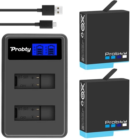 Для аккумулятора GoPro 8 7 6, Двухканальное зарядное устройство 1680 мАч или ЖК-дисплей, для аксессуаров GoPro Hero 8 7 GoPro Hero 8