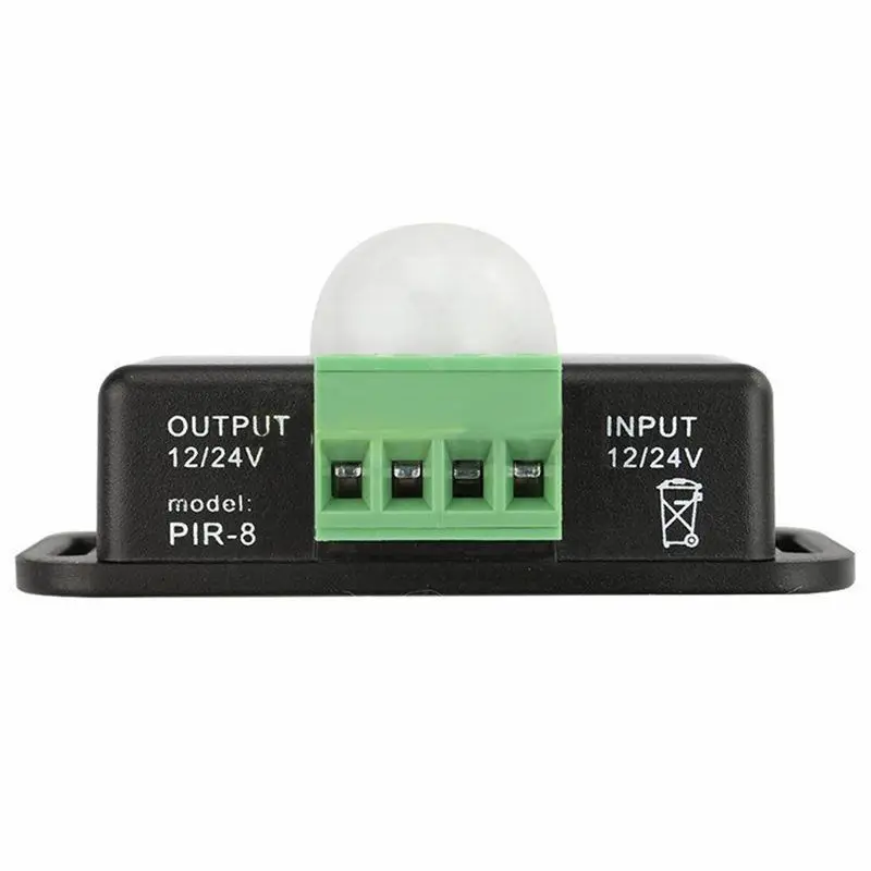 2 X DC 12 V/24 V 8A корпус инфракрасный PIR датчик движения переключатель светодиодный