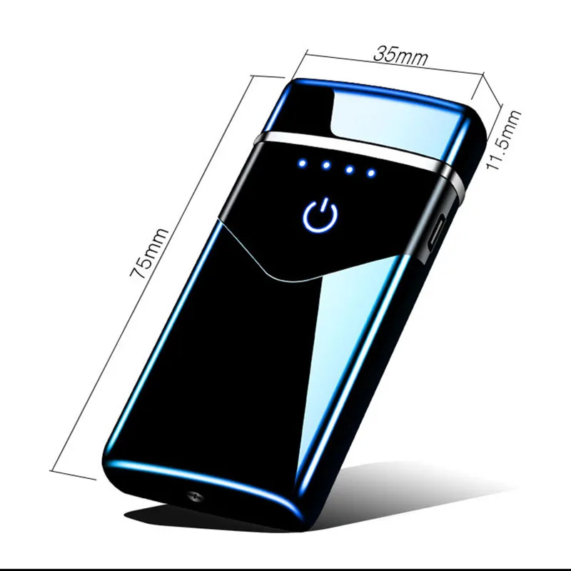 Металлическая Электронная зажигалка с двойной дугой USB-зажигалка плазменной и