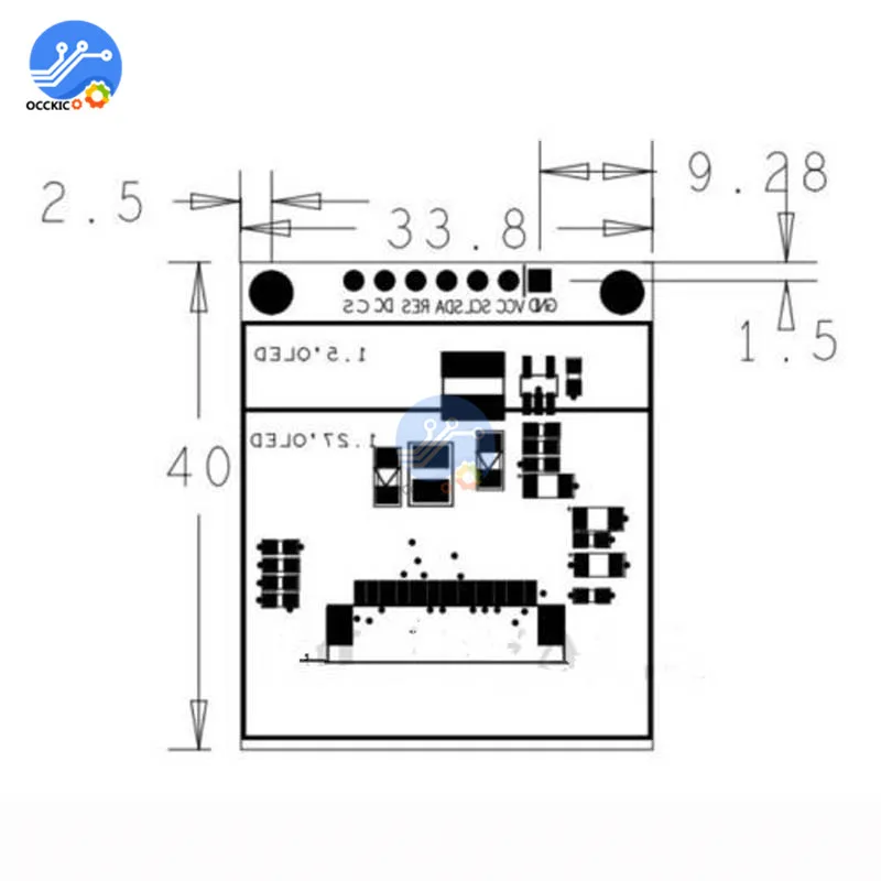 Полноцветный OLED модуль 1 5 дюйма 7PIN экран дисплея SSD1351 Драйвер IC 128(RGB)* 128 интерфейс