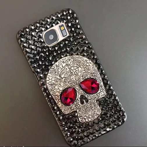 

Luxury Ultra Thin Skull Case Bling Cover for Samsung S20 Ultra Note 10 Plus S10 5G S10e A71 A51 A70 A50 A20 A20e Note 9 S9 S8