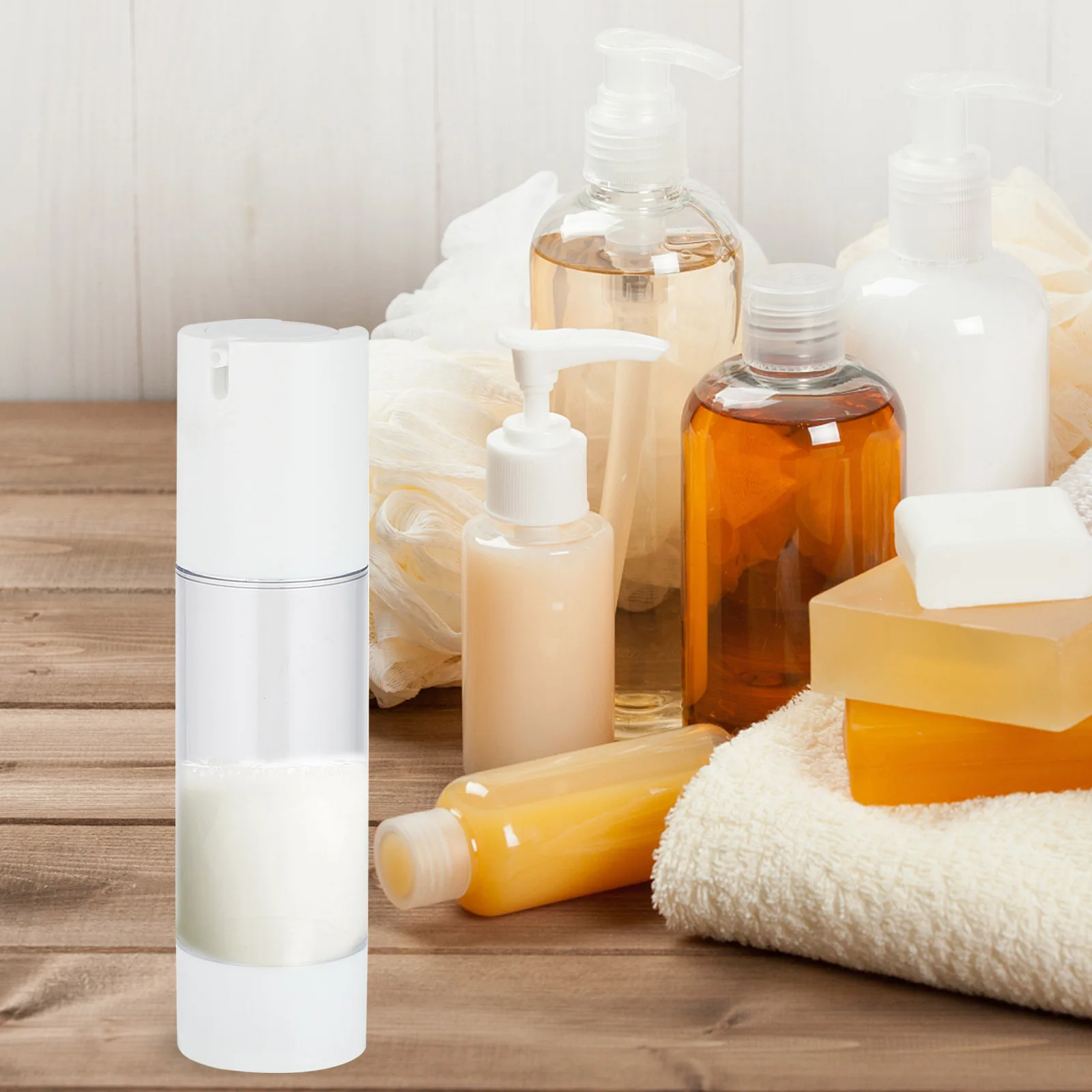 

6Pcs Empty Pump Bottles Portable Travel Lotion Cream Pump Container Dispenser Refillable Cosmetics Bottles -15/30/50/80ML