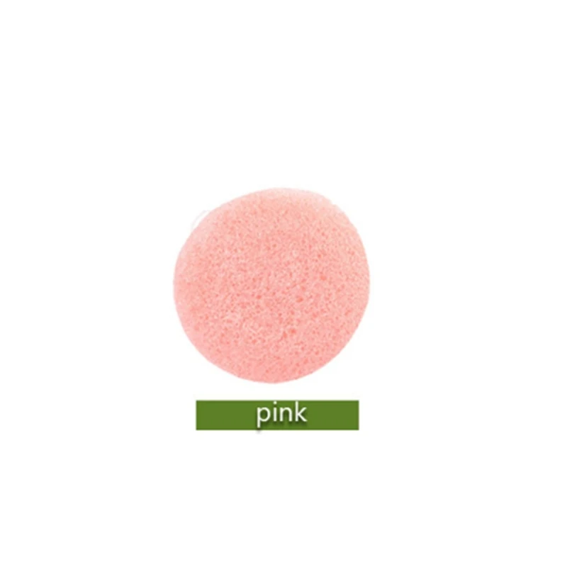 06 pink 1 шт. полусферический спонж-Конняку натуральный косметический спонж для очистки лица Губка для очищения лица Инструменты для мытья лица флейтер инструменты для макияжа - Цвет: 06 pink