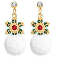 EDS, рождественские серьги, каффы для ушей, Санта Клаус, клипсы, серьги, клипсы, без пирсинга, каффы для ушей, женские модные ювелирные изделия