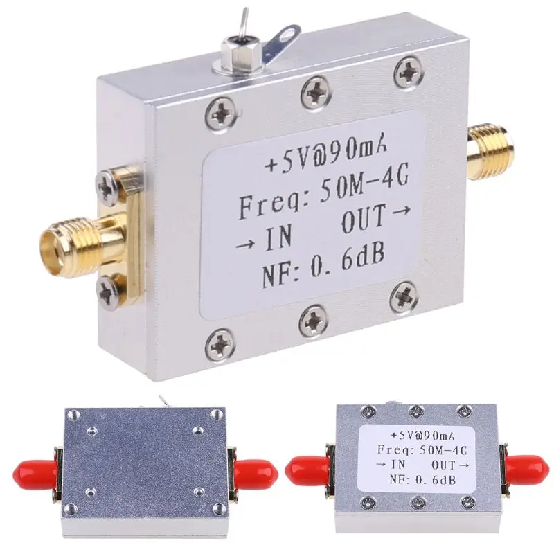 50M-4GHz Low Noise Amplifier LNA Ham Radio Module RF FM HF VHF NF=0.6dB -110dBm 
