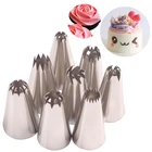 Наконечник для украшения торта, наконечники для выпечки для глазирования, 8 шт., большой размер, для кухни, инструменты для выпечки, русский сопла из нержавеющей стали
