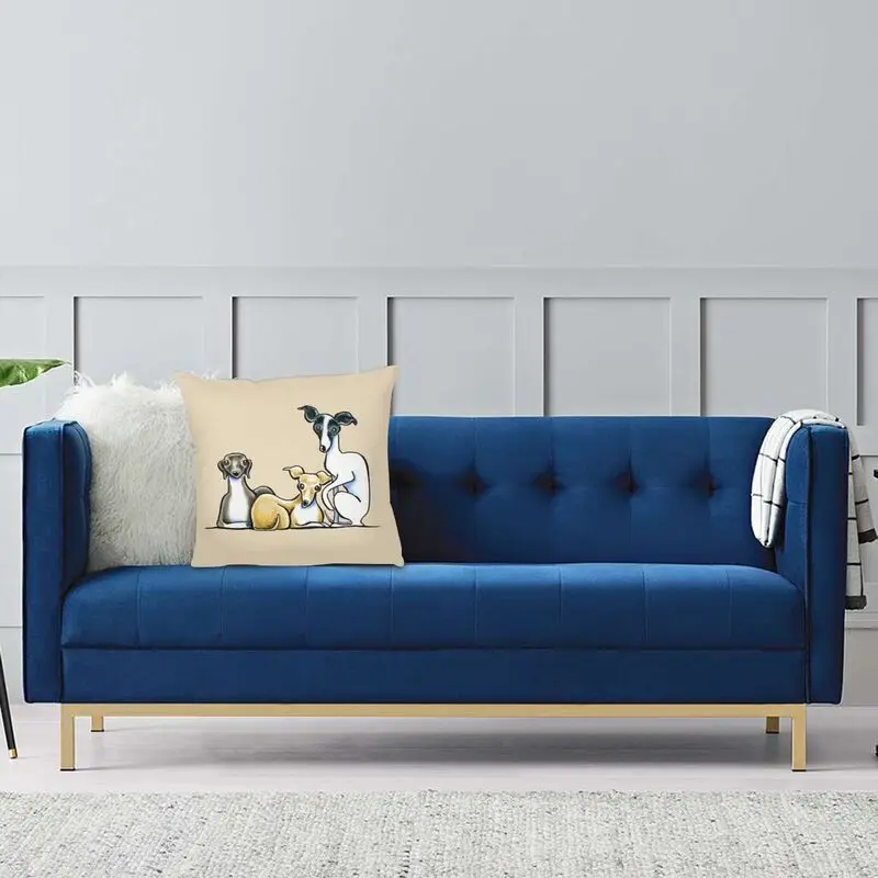 Итальянская подушка Greyhound Trio чехол украшение 3D с двойным боковым принтом милый