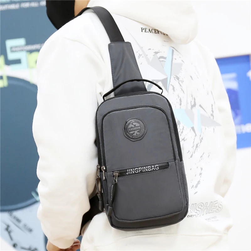 

2021 New Men Shoulder Bags Nylon Waist Packs Sling Bag Crossbody Outdoor Sport Shoulder Chest Daily Picnic Canvas Messenger Bag