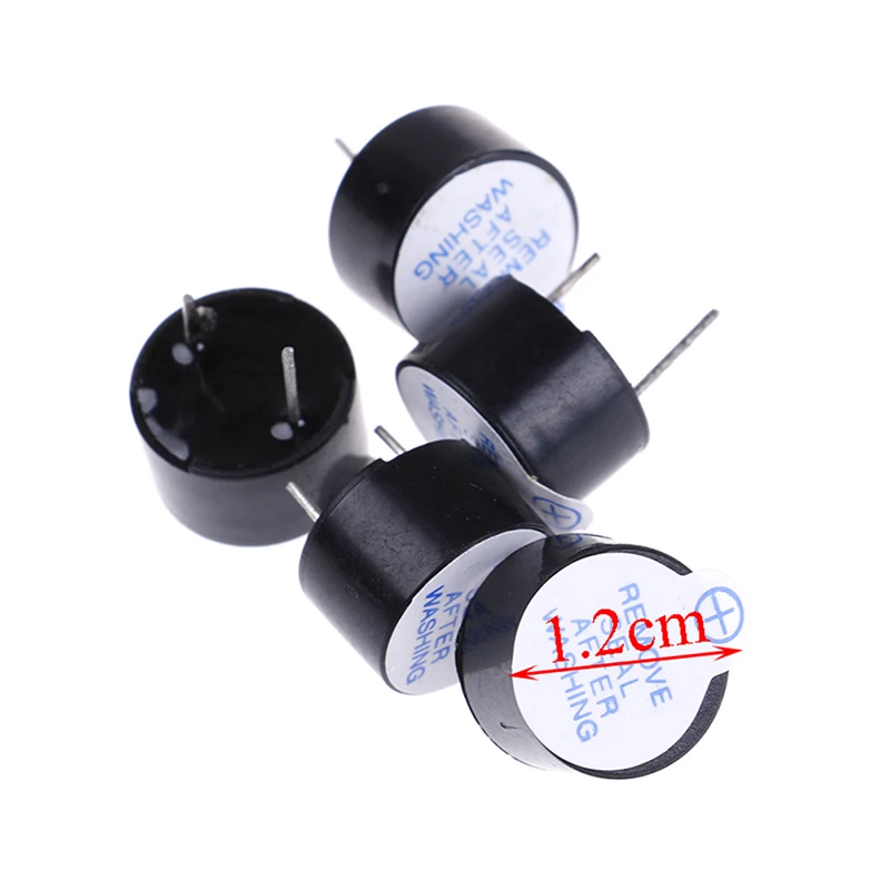 

5PCS 5V Active Buzzer Electronic Diy Kit Magnetic Long Continous Beep Tone Alarm Ringer 12MM