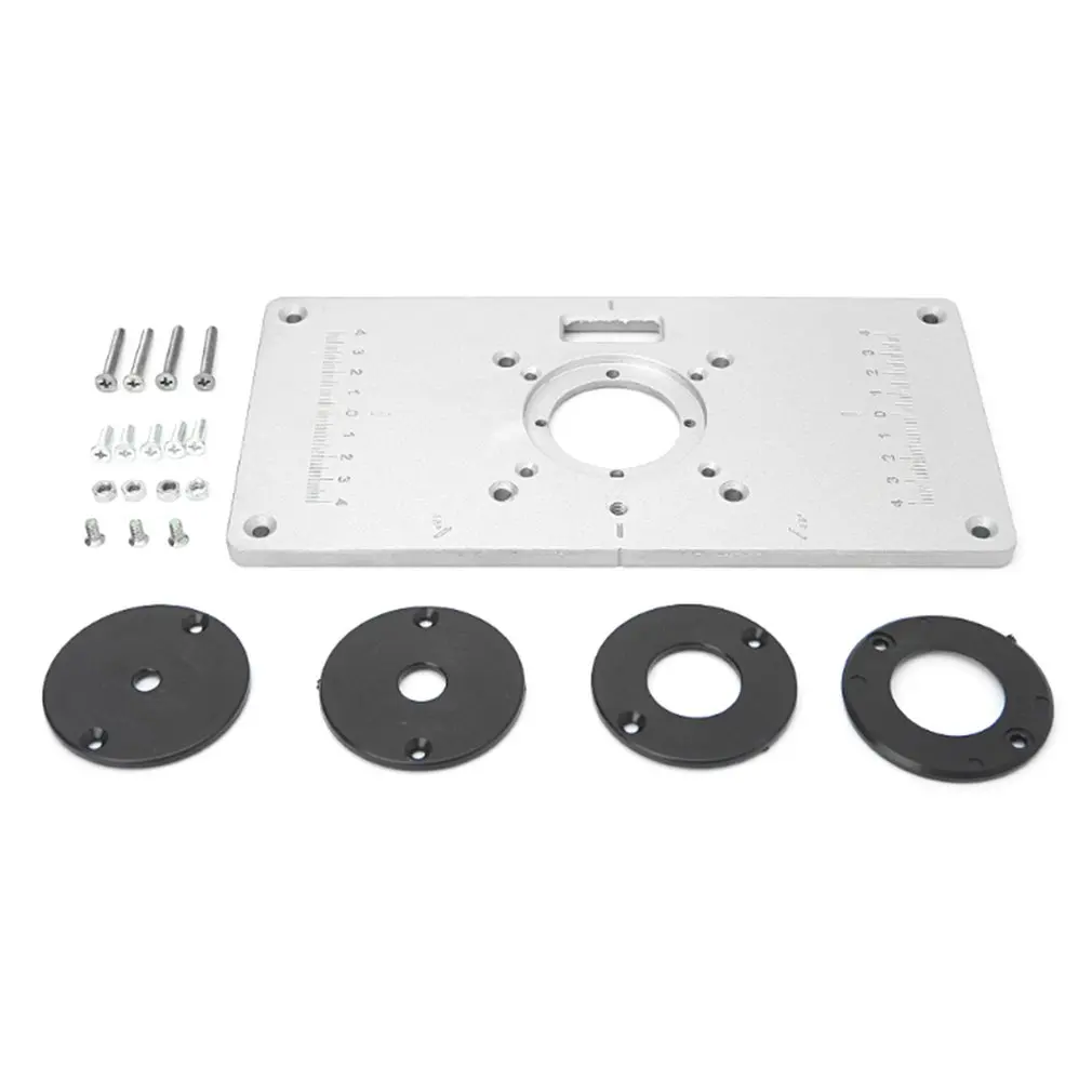 

Multifunctional Aluminium Router Table Insert Plate Woodworking Benches Wood Router Trimmer Models Engraving Machine Flip Board