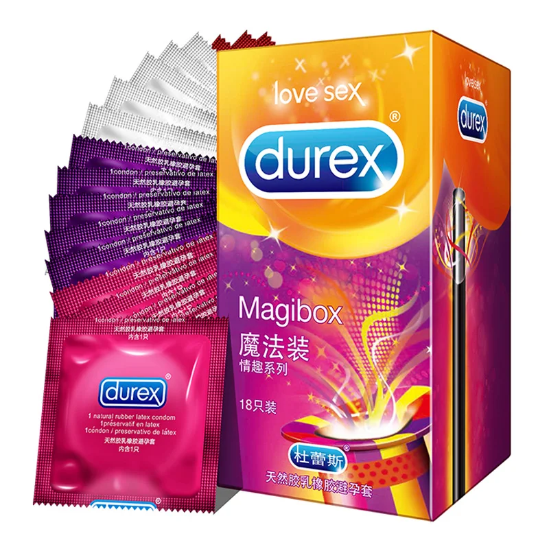 Презервативы Durex Magibox 4 в 1 натуральный латекс с лубрикантом и задержкой