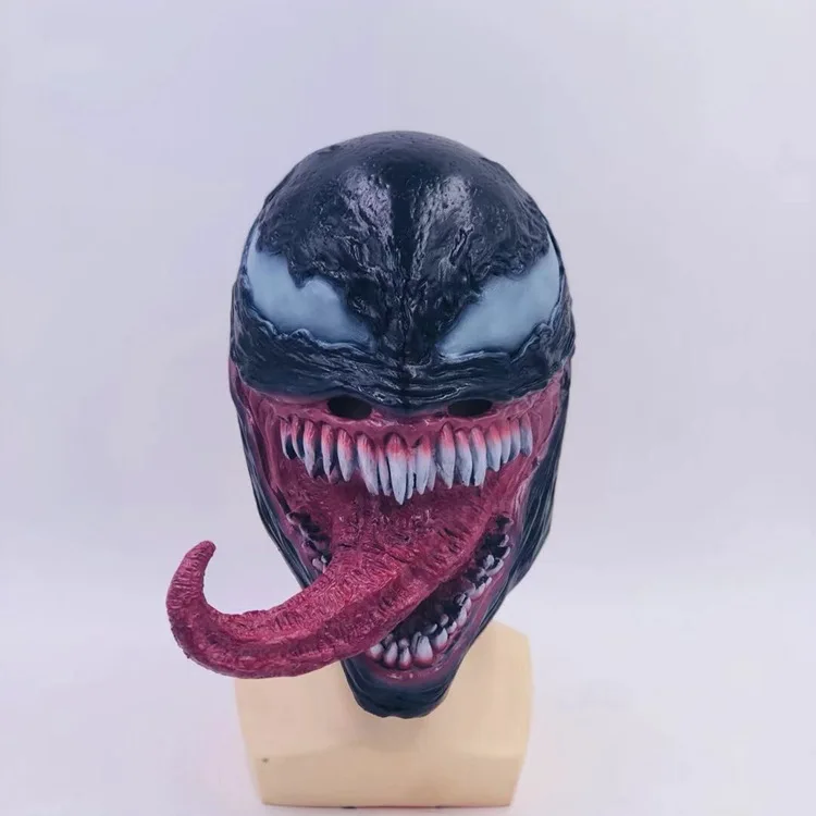 2021 косплей маска Venom Cosmask на Хэллоуин темный супергерой Веном с длинным языком