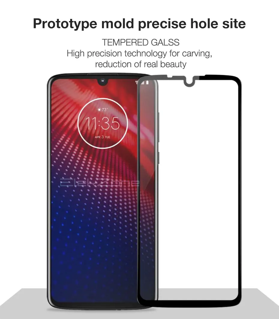 Полное стекло для Motorola Moto Z4 закаленное полное покрытие 6 4 дюймов HD экран