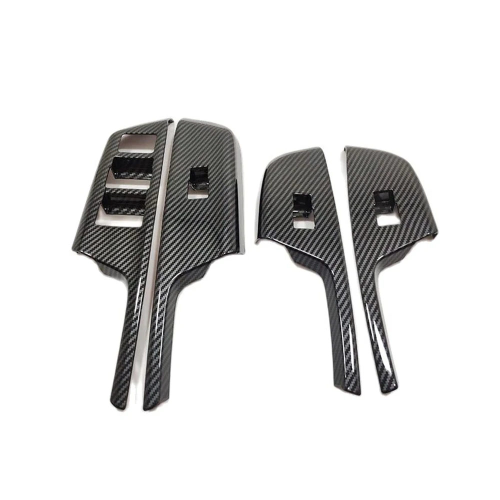 

RHD для Honda City Sedan ABS карбоновая внутренняя отделка подлокотник для двери автомобиля стекло подъемник кнопка переключения рамка панель крышка 2014-2016