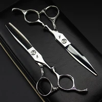 freelander barber hair scissors 6 inch professional hairdressing scissors with japan sink screw hair cutting thinning scissors