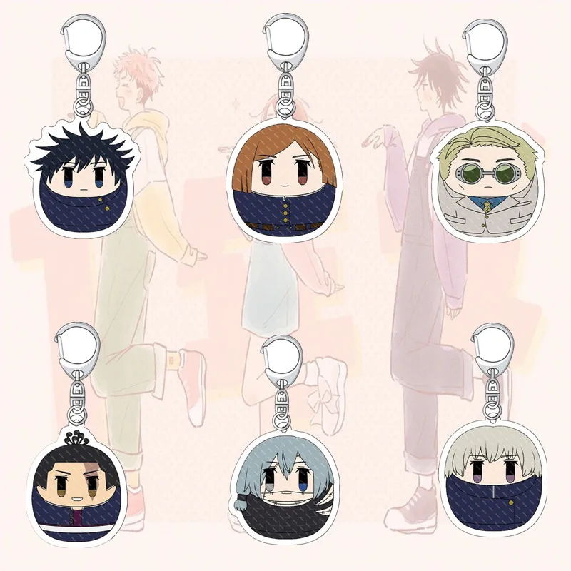 

Anime Jujutsu Kaisen Acrylic Key Chains Fashion Gojo Cosplay Student Knapsack Accessory Keychain Figure Chil Toy Keyrings