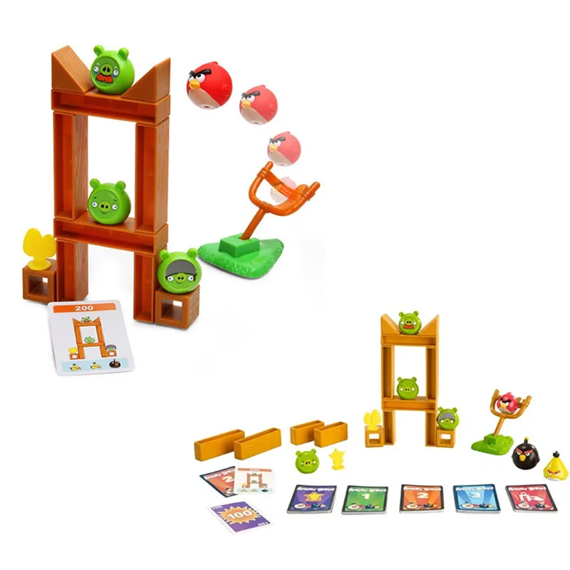 

Genuine Angry Bird Board Game Interactive Toys Bird Home Building Blocks Card Game for Children Anime Figures Doll Family Games
