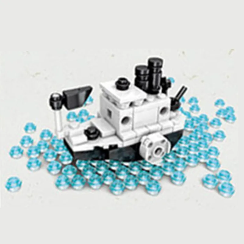 

New 566PCS Ideas Disney Mickey Movie Steamboat Willie Ship Boat In Bottle Building Block Bricks Toy Children Gift Kid Christmas