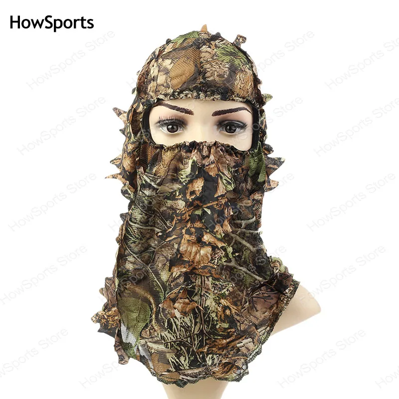 Howsports камуфляжные охотничьи костюмы для охоты с листьями капюшоном зелеными
