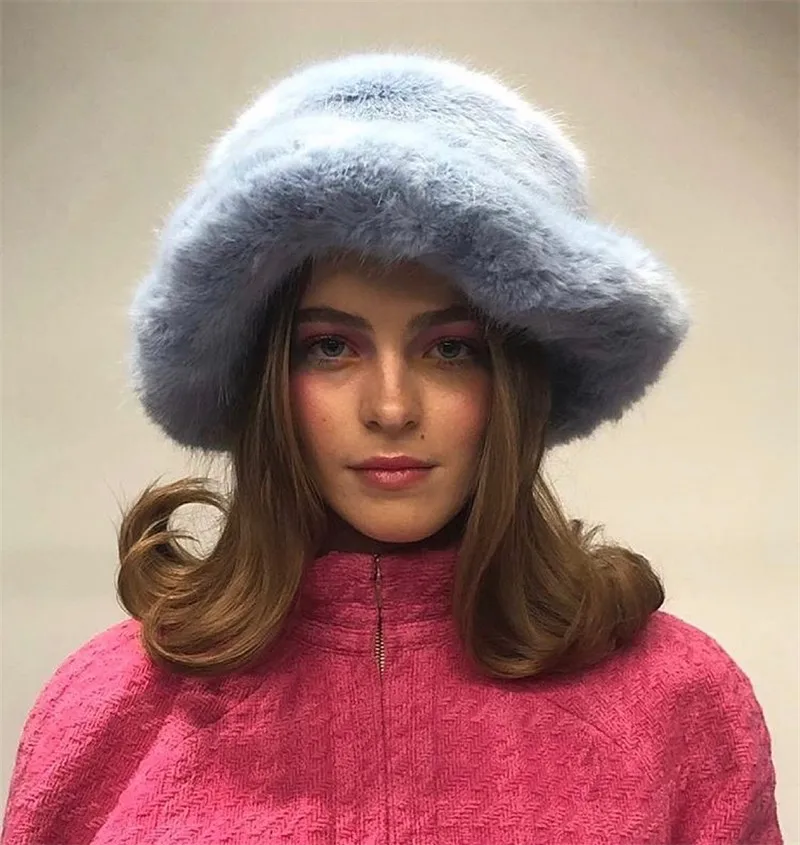 Новинка 2022 зимние меховые Панамы для женщин женская флисовая Панама модная
