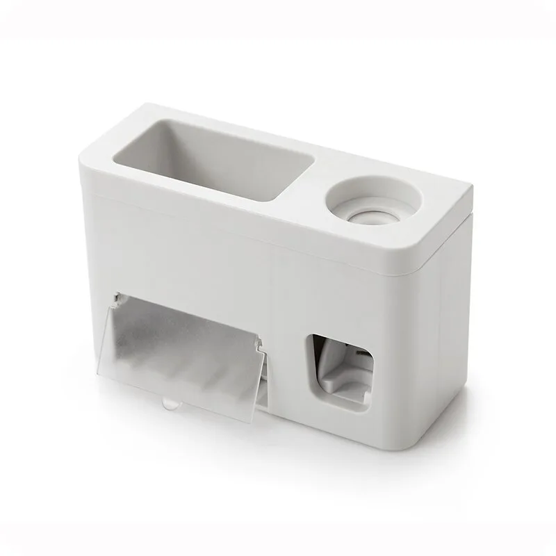 Настенный автоматический дозатор зубной пасты 4 держателя для зубных щёток | Дом