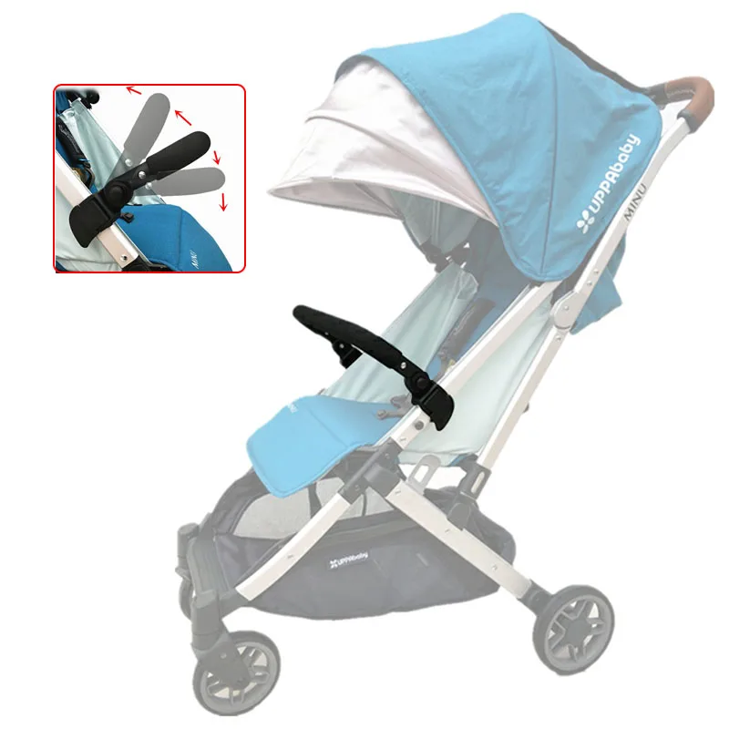 Бампер для детской коляски, универсальный тип, совместим с Minu, поручни, аксессуары для детской коляски, регулируемый с кожаным чехлом