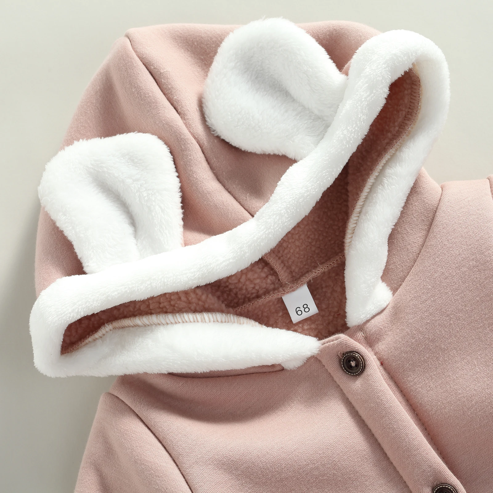 Детский комбинезон контрастных цветов с длинным рукавом и капюшоном |