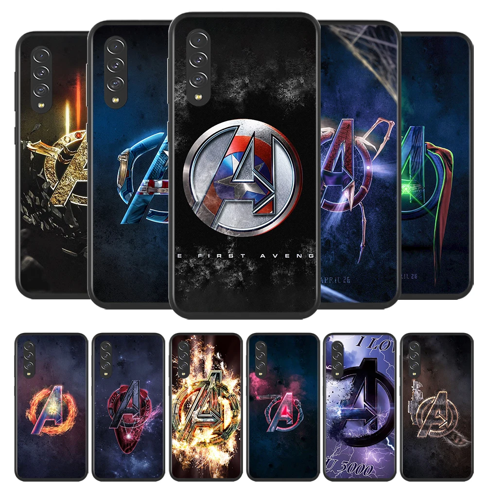 

Marvel Avengers logo for Samsung Galaxy A90 A80 A70 A60 A50 A40 A30 A20 A2Core A10 Silicone Soft Black Phone Case Cover