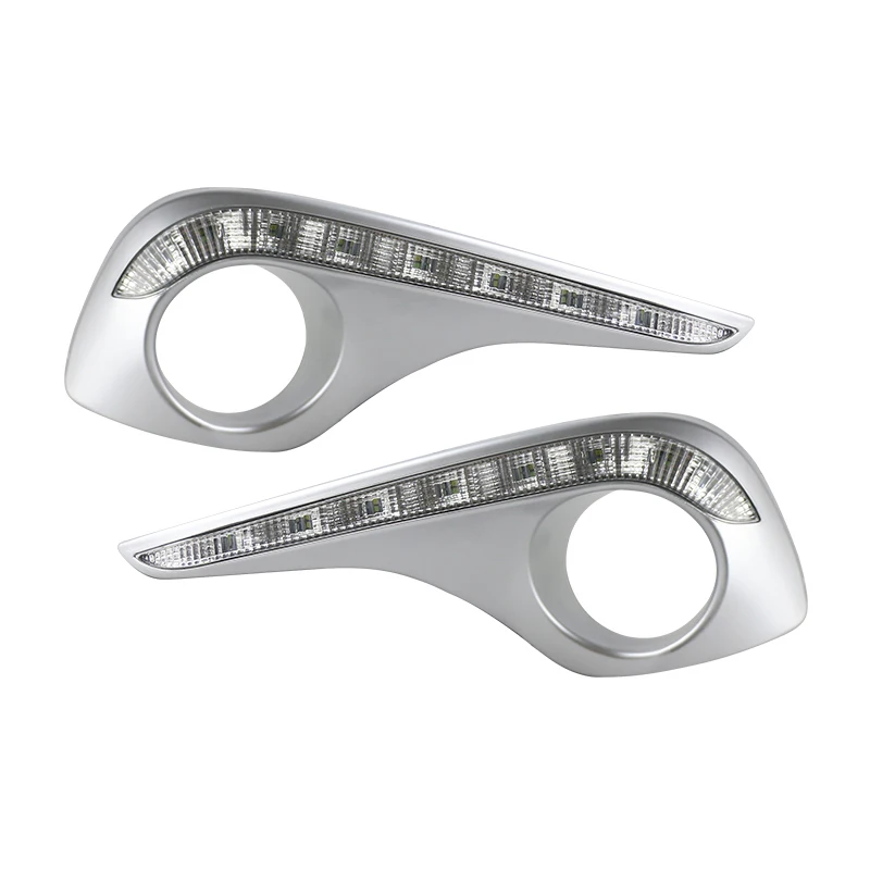 

2pcs For Toyota Highlander 2012-2015 LED Daytime Driving Running Light DRL Car Fog Lamp 6000K White Light Turn Yellow Light