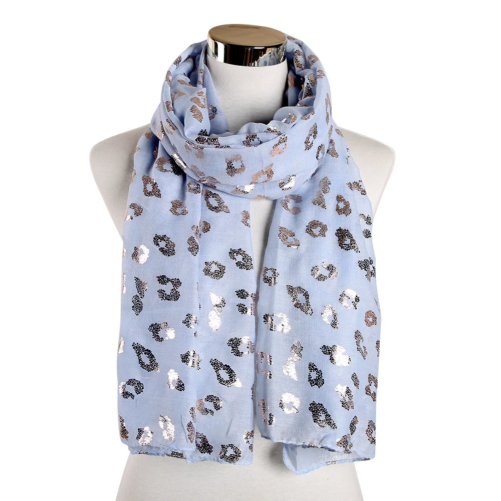 2019 дизайнерский шарф женский роскошный осенний Золотой вискозный Леопардовый