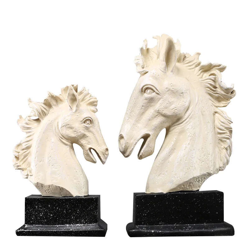 

Creative Sketch Statue Home Decoration Ornament Resin Horse Sculpture Living Room Fengshui Decor Accessories Figurines Crafts
