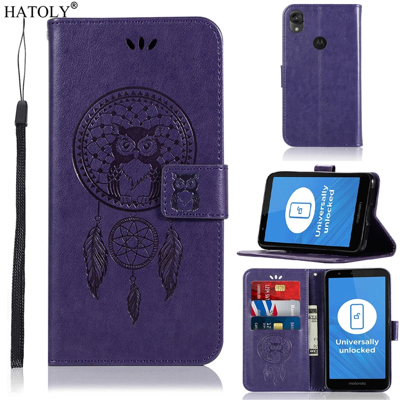 

For Motorola Moto E6 Case Fashion Phone Bag Book Coque Protective Wallet Cover For Motorola E6 Flip Leather Case for Moto E6