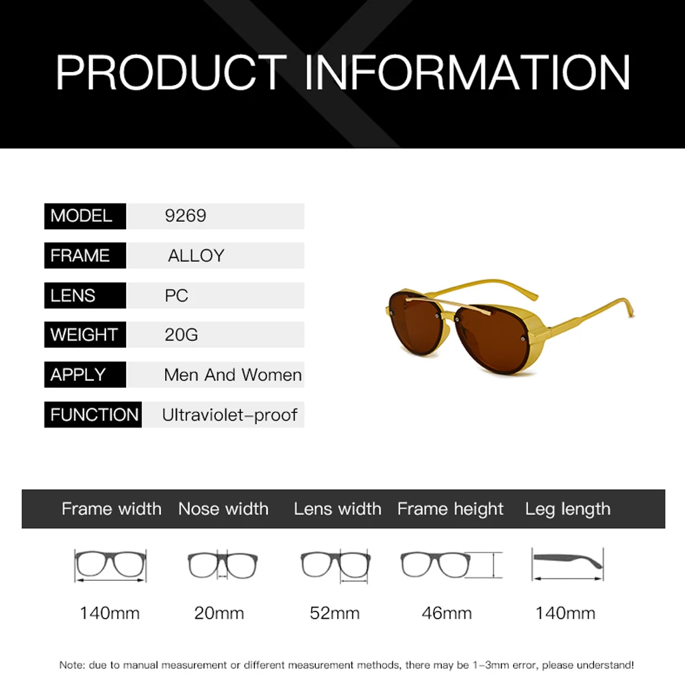 

2020 New Fashion Pilot Sunglasses Women Men Brand Designer Male Oval Goggle Sun Glasses For Female Mirror Shades UV400 Oculos