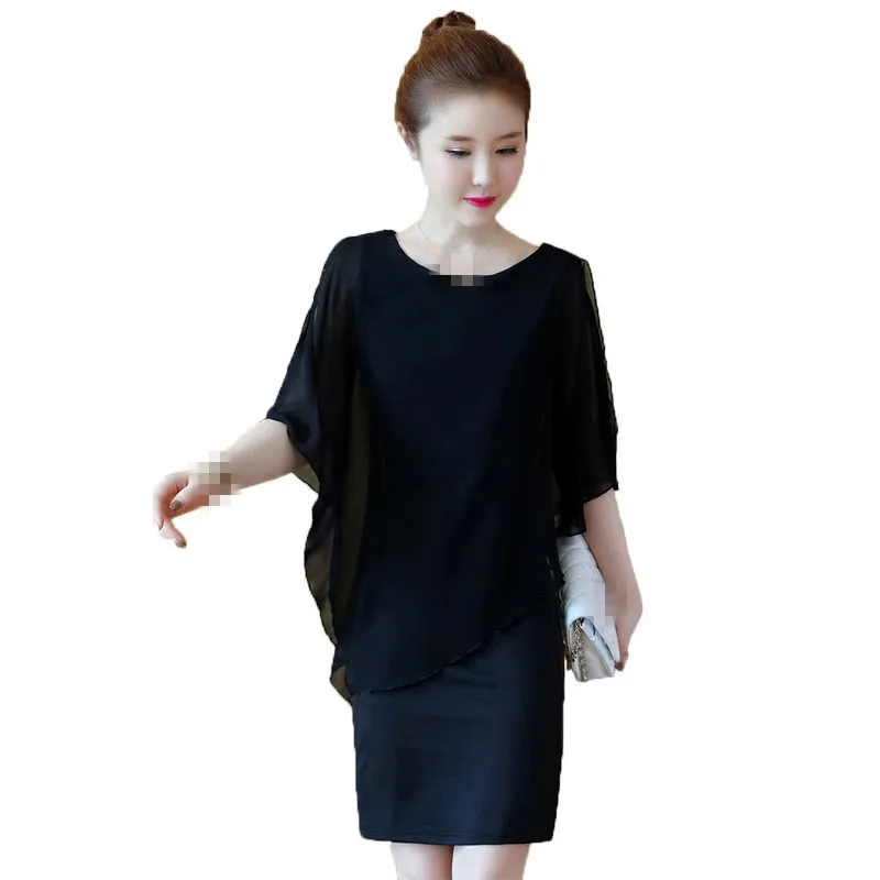 Новинка 2020 г. женское шифоновое летнее модное свободное платье большого размера