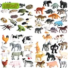 12 шт., миниатюрные фигурки диких животных, Цыпленок, лягушка, игрушки для детей