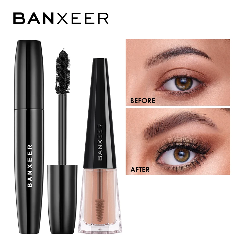 

BANXEER Mascara Eyebrow Gel Makeup Set Clear Eyebrow Soap For Extension Thick Curling Eyelash Long-lasting Brow Styling