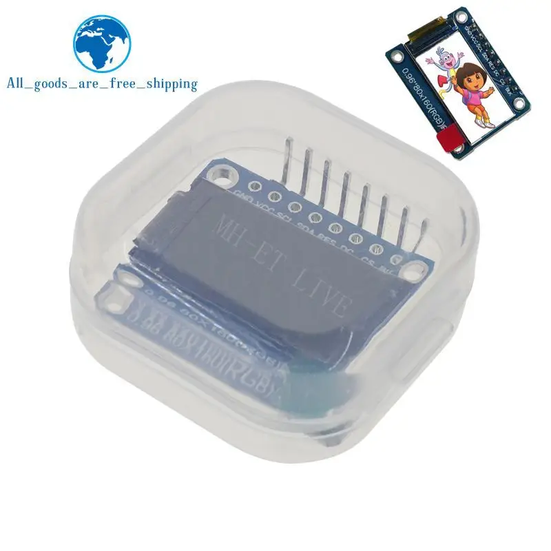 TZT TFT дисплей 0,96/1,3 дюймов ips 7P SPI HD 65K полноцветный ЖК-модуль ST7735 Привод IC 80*160(не OLED) для Arduino