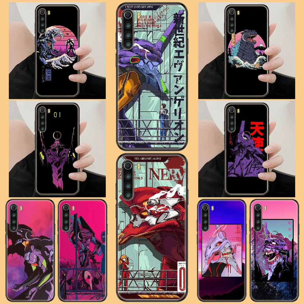 

neon genesis anime Phone case For Xiaomi Redmi Note 7 7A 8 8T 9 9A 9S 10 K30 Pro Ultra black tpu hoesjes painting prime fashion