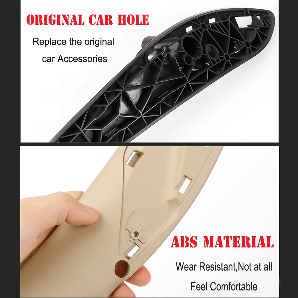 

Sedan Inner Door Panel Handle Car Pull Trim Cover for BMW 3 Series F30 Black Beige