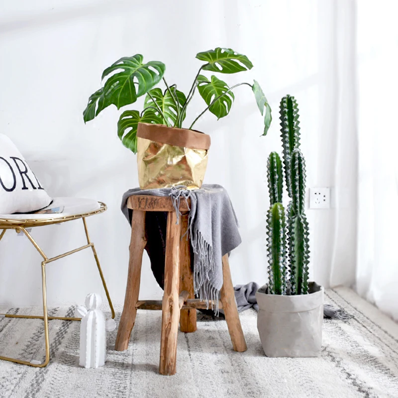 

Succulents Planter Pot Cleanable Kraft Paper Flowerpot Creative Desktop Flower Pots Reuseable Multifunction Storage Bag 6 Sizes