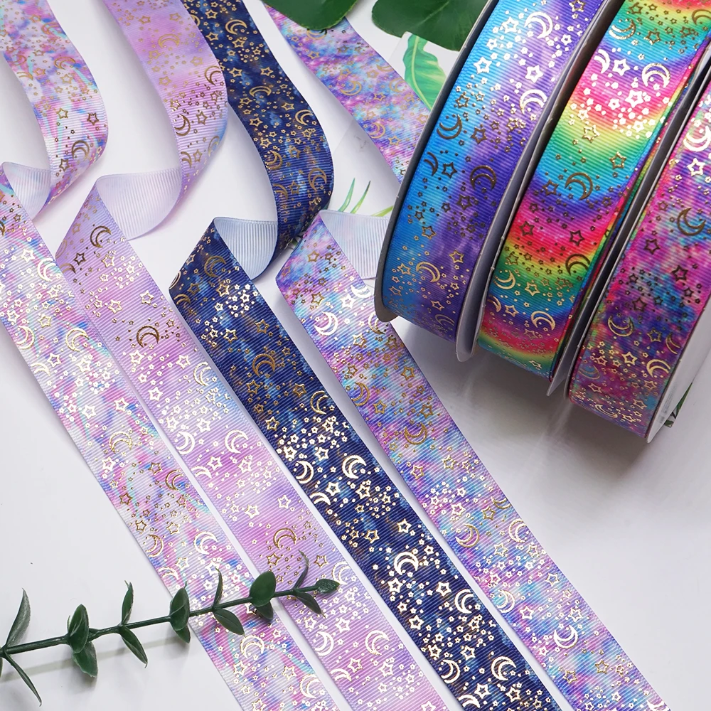 25 мм Цветные градиентные звезды горячие серебряные корсажные ленты бант Кепка