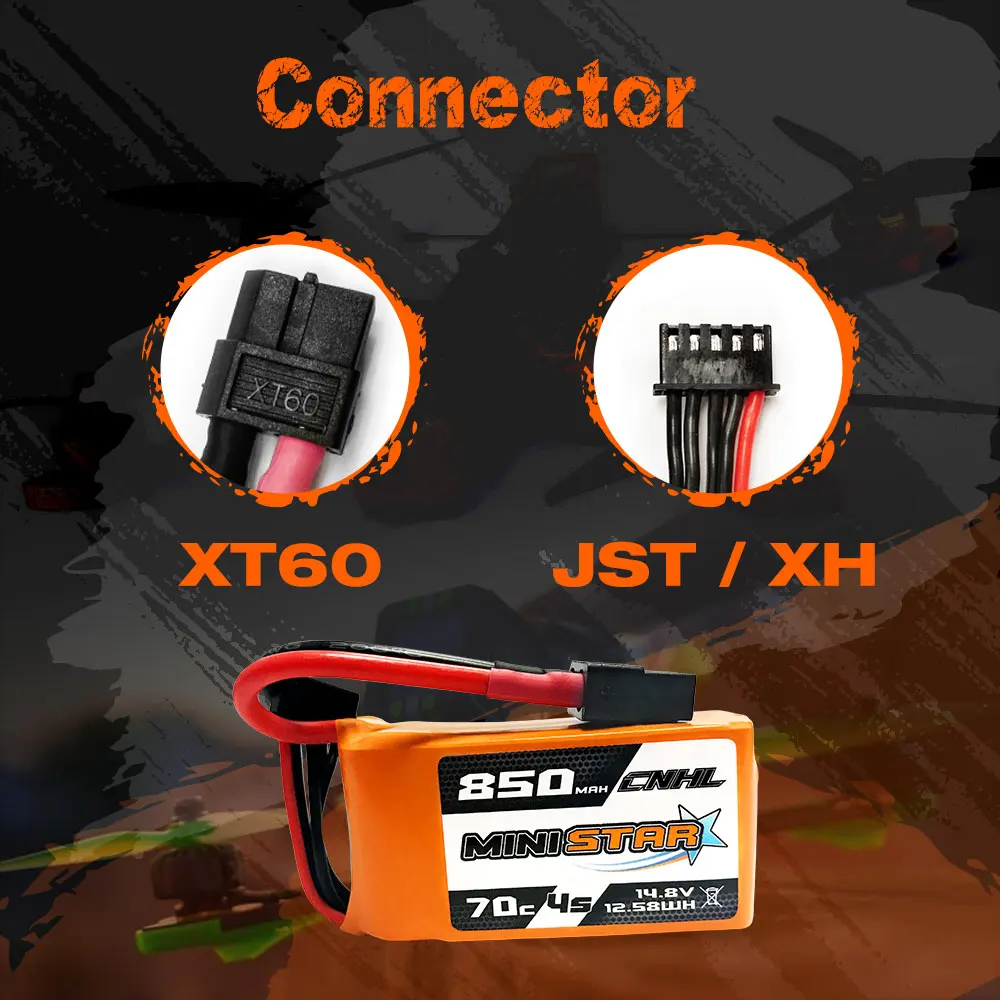 3 шт. CNHL MiniStar 850 мА/ч 14 8 V 4S 70C Lipo Батарея с XT60 штепсельная Вилка для гоночного