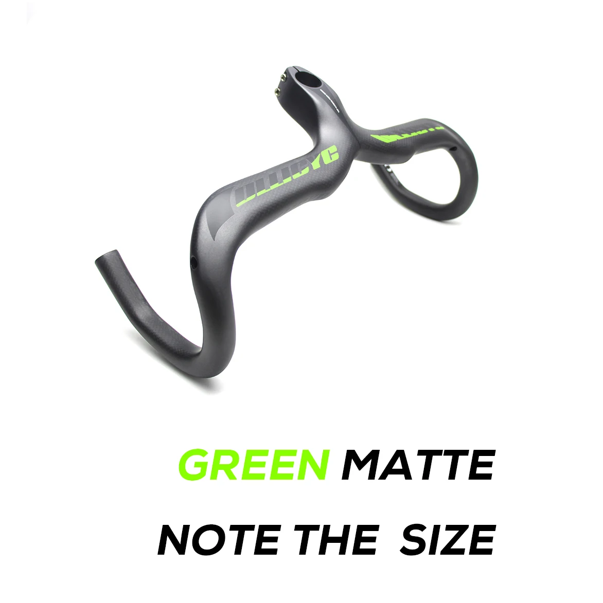 green--matte Ullicyc дорожный карбоновая рукоятка для дорожного велосипеда, изогнутый бар, углеродный дорожный велосипед, аксессуары для руля велосипеда 3 цветной матовый YT490 - Цвет: green--matte